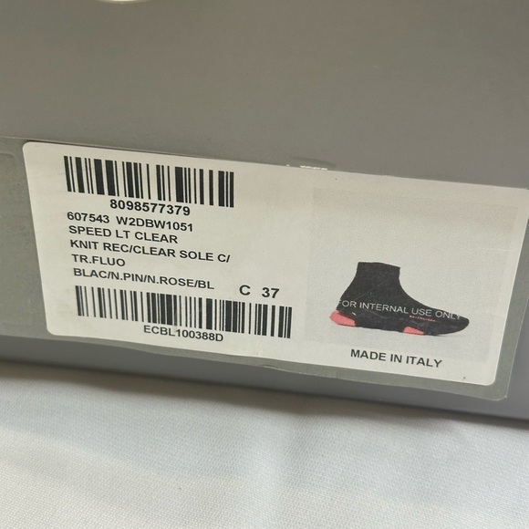 Balenciaga Speed LT Clear Knit Sneakers Size 37 - Picture 9 of 9